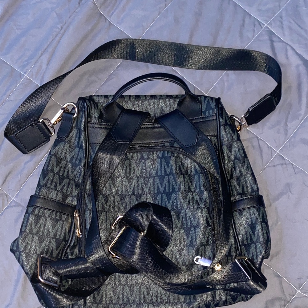 Stylish Black Monogram Backpack - image 2